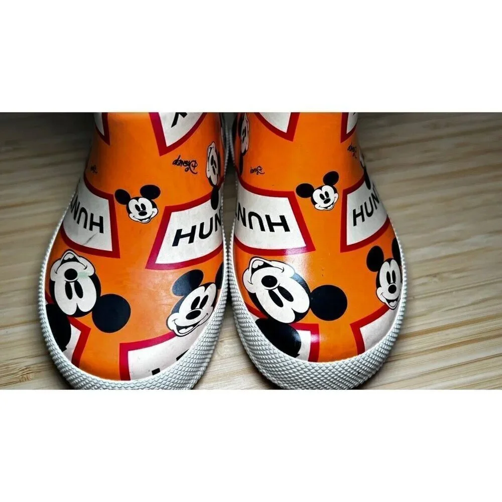 Hunter Original Kids Unisex Disney Mickey Print Boots- Kids US5B